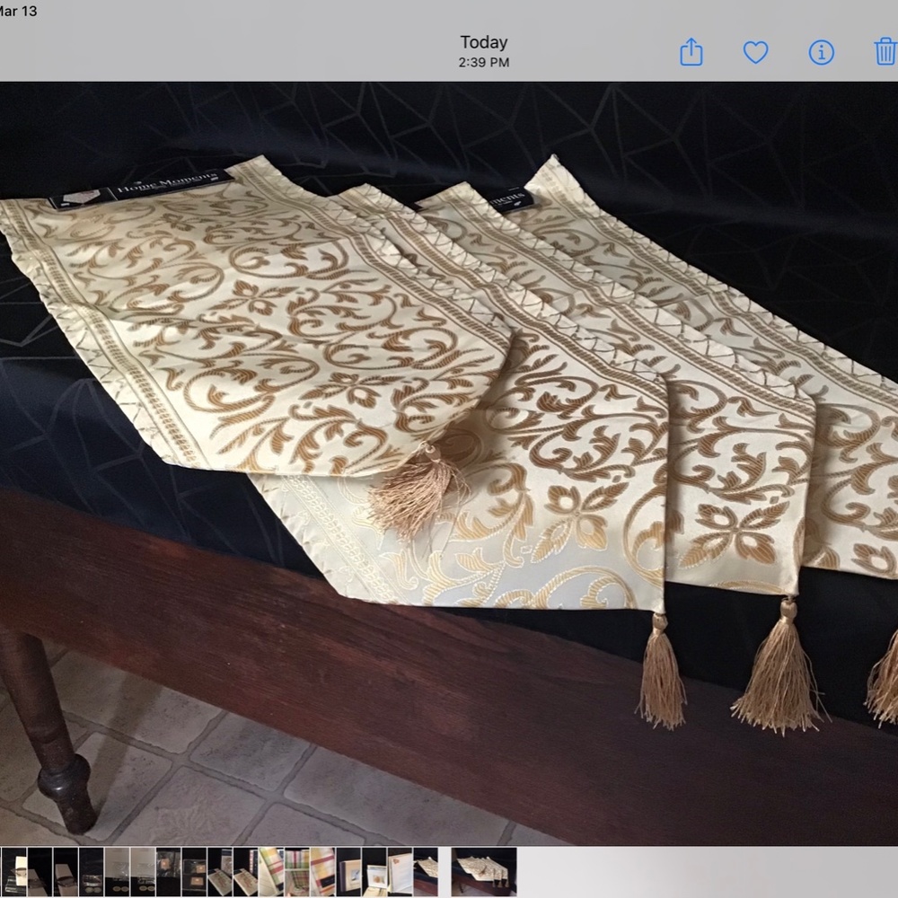 NWT Home Moments Table Runner set of 4 - Picture 2 of 4